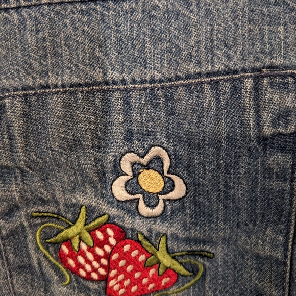 Vintage Jane Ashley Cottage Core Top Large Denim - Picture 5 of 6